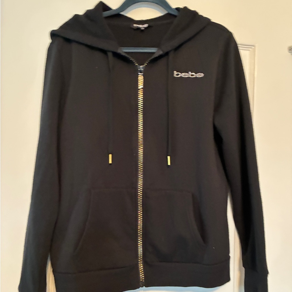 Bebe Black Zip Hoodie